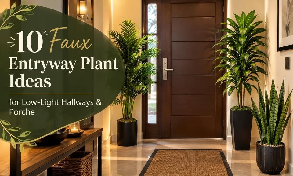 10 Faux Entryway Plant Ideas for Low-Light Hallways & Porches